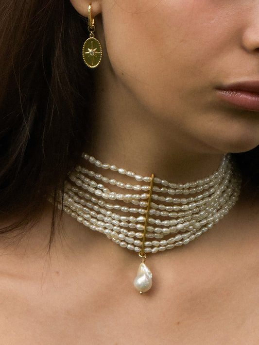 CROWN OF PEARLS CHOKER