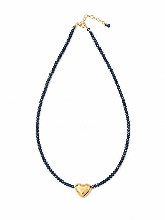 BLUE JADE HEART NECKLACE