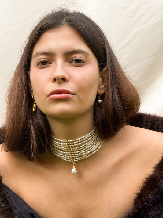 CROWN OF PEARLS CHOKER