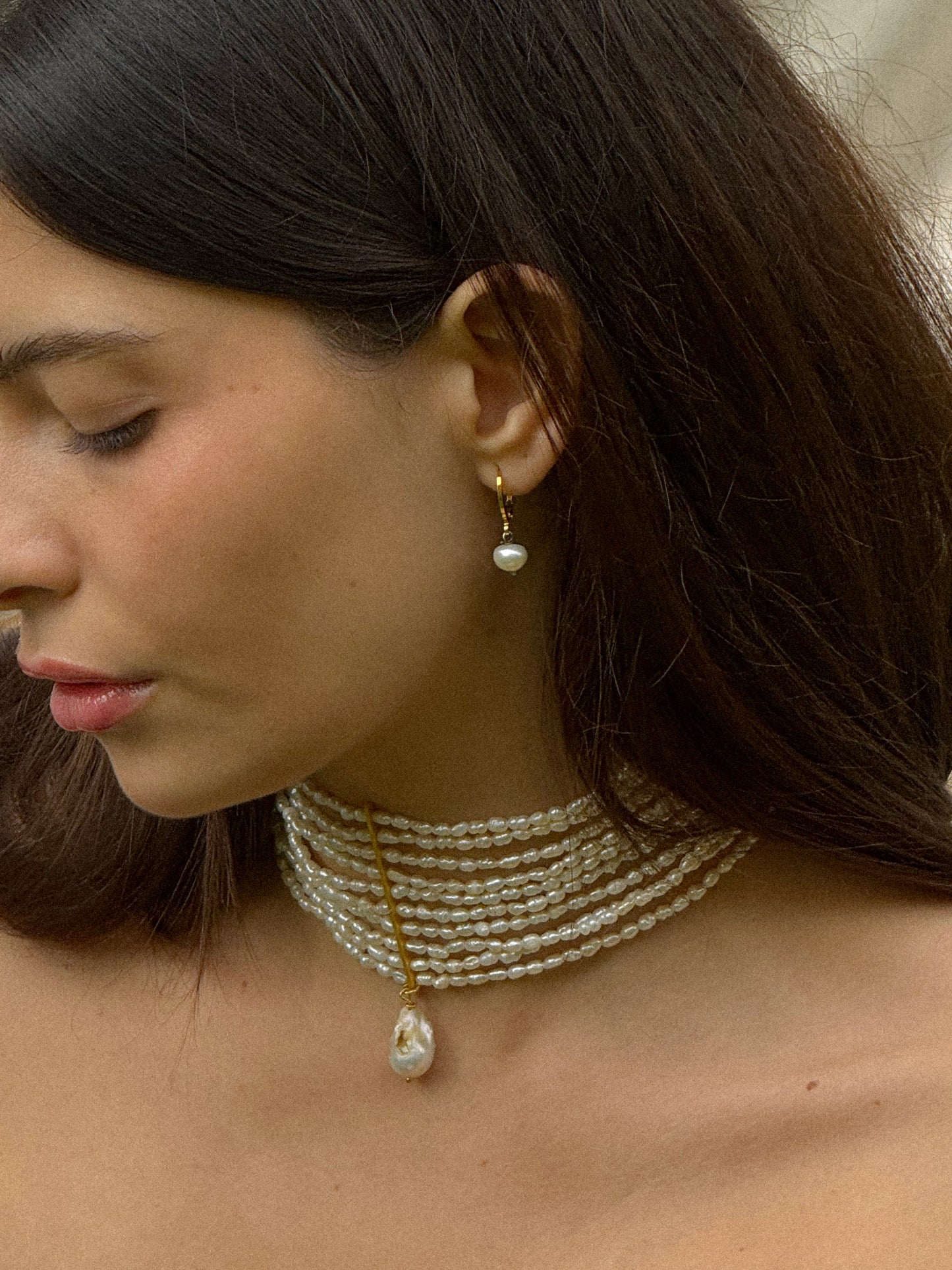 SINGLE PEARL EARRING