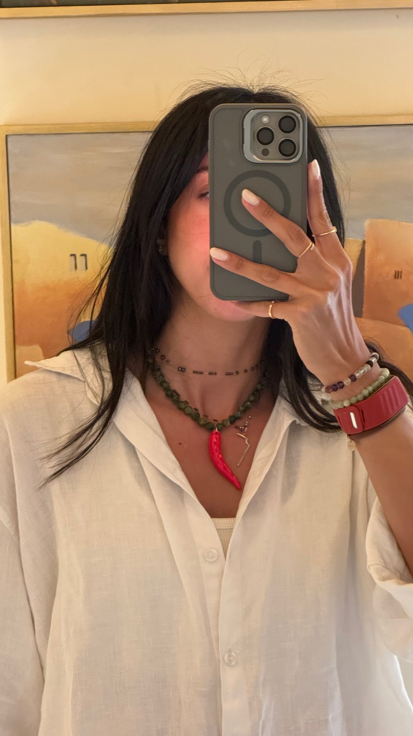 PEPERONCINO AGATE NECKLACE