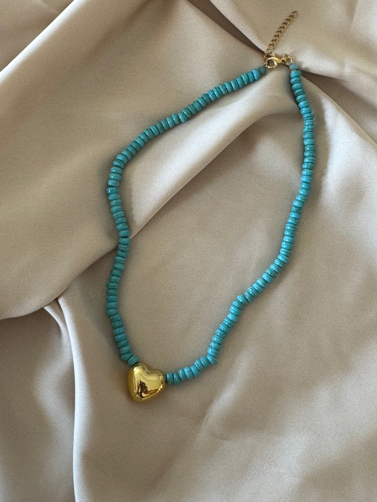 TURQUOISE HEART NECKLACE