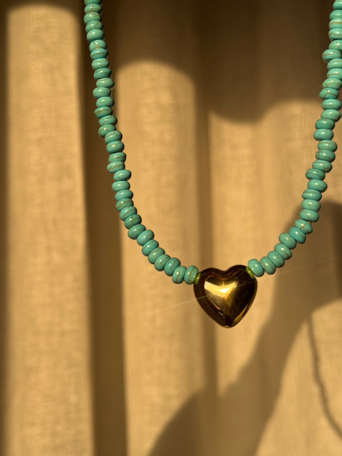 TURQUOISE HEART NECKLACE