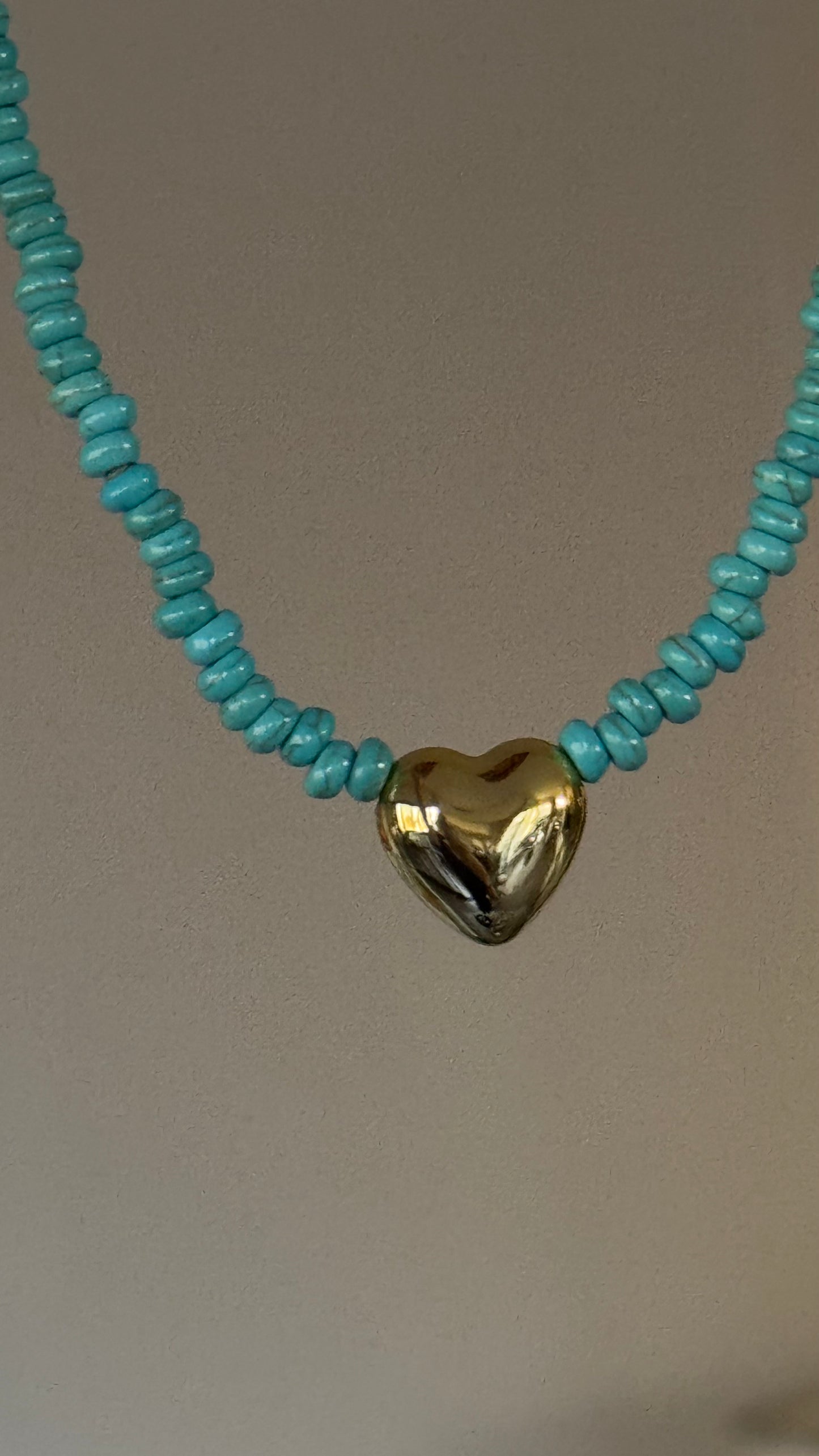 TURQUOISE HEART NECKLACE
