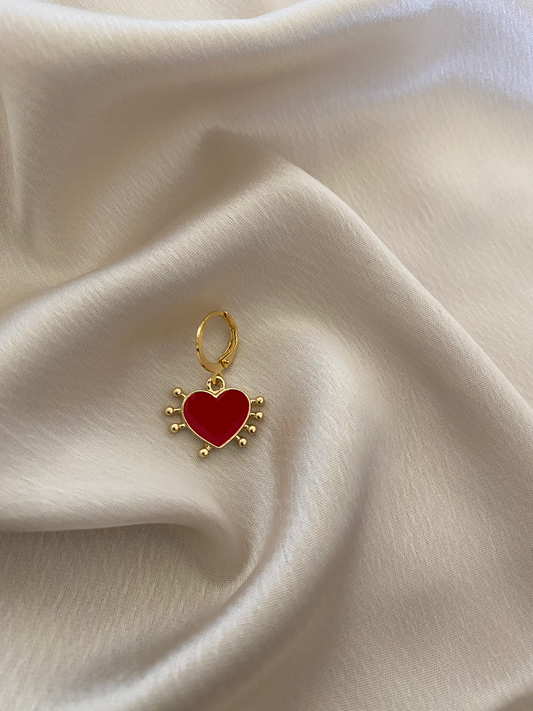RED HEART EARRING