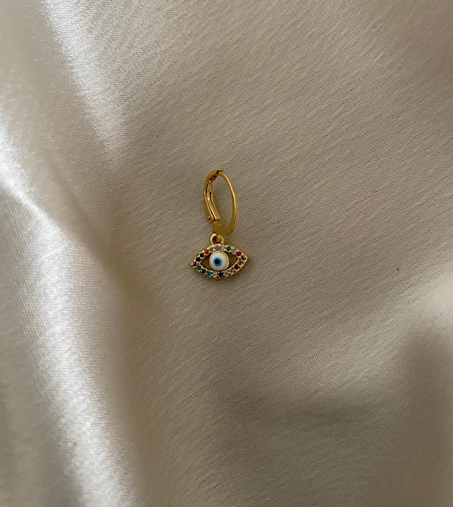 RAINBOW EVIL EYE EARRING